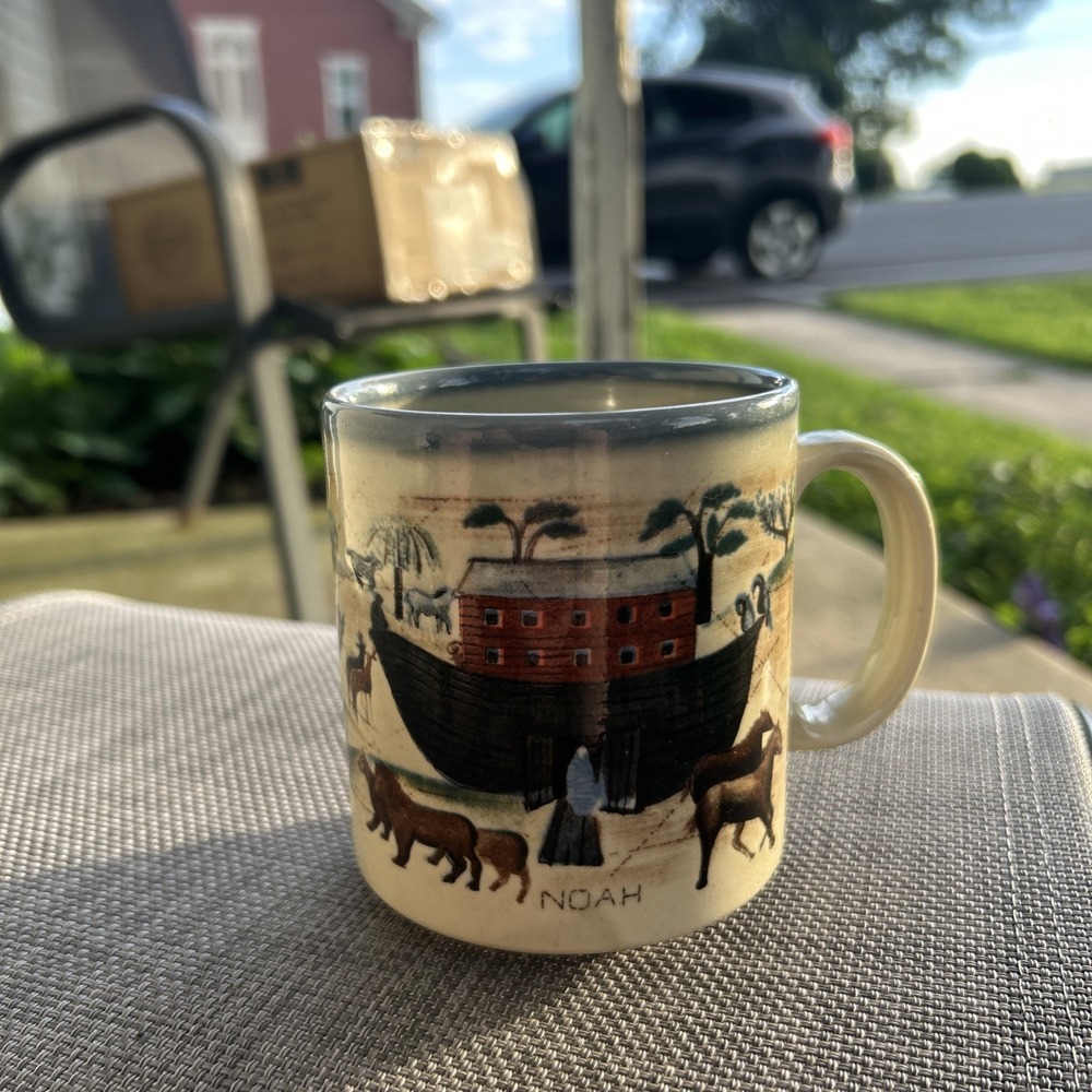 OTAGIRI Japan Stoneware Pottery Noah's Ark  Coffee/Tea Mug Carol Enders